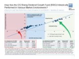 How Has the GS Rising Dividend Growth Fund Historically Performed in Various Market Environments?