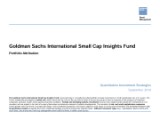 GS International Small Cap Insights Fund - Attribution